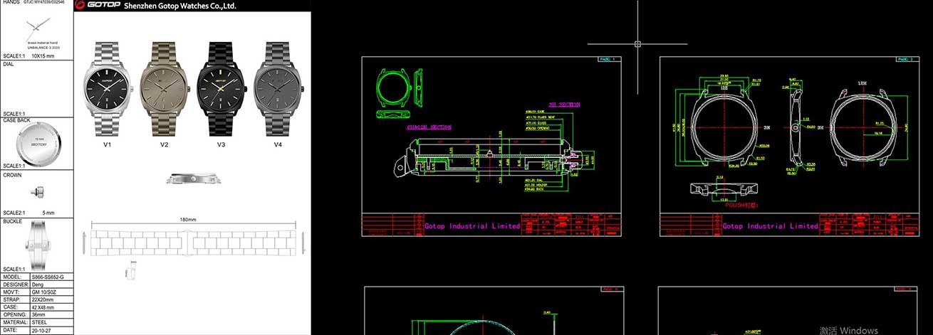 Watch drawings on CAD screens, from GoTop’s 2D and 3D rendering service page.